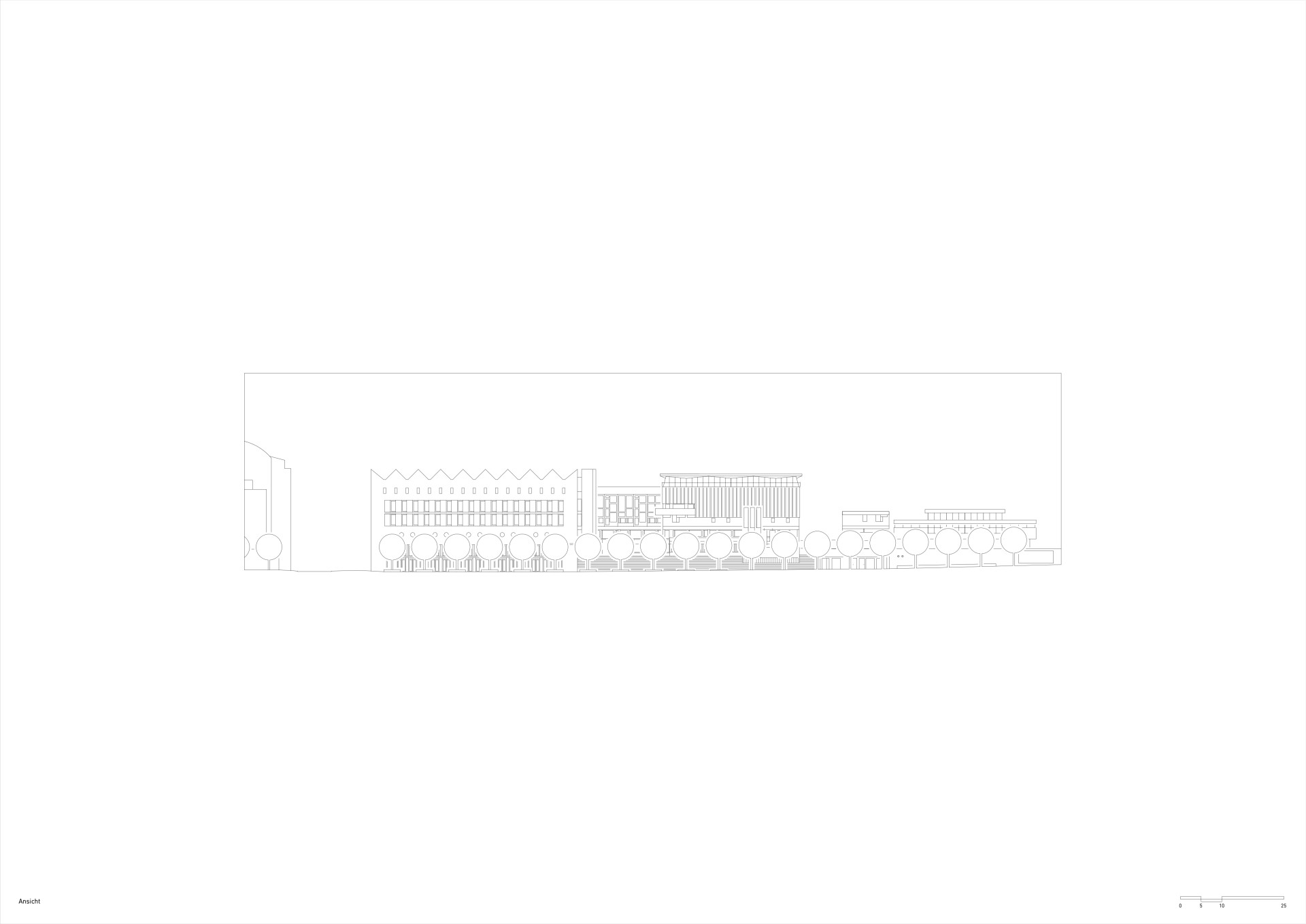 Vorfeld Württembergische Landesbibliothek - Boulevard, Freitreppe und Platz mit Fitz-Faller-Brunnen